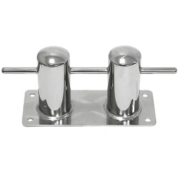 Кнехт двойной 60 мм с основанием нерж сталь (020206T)